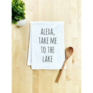 Alexa Take Me To The Lake Handmade Tea Towel