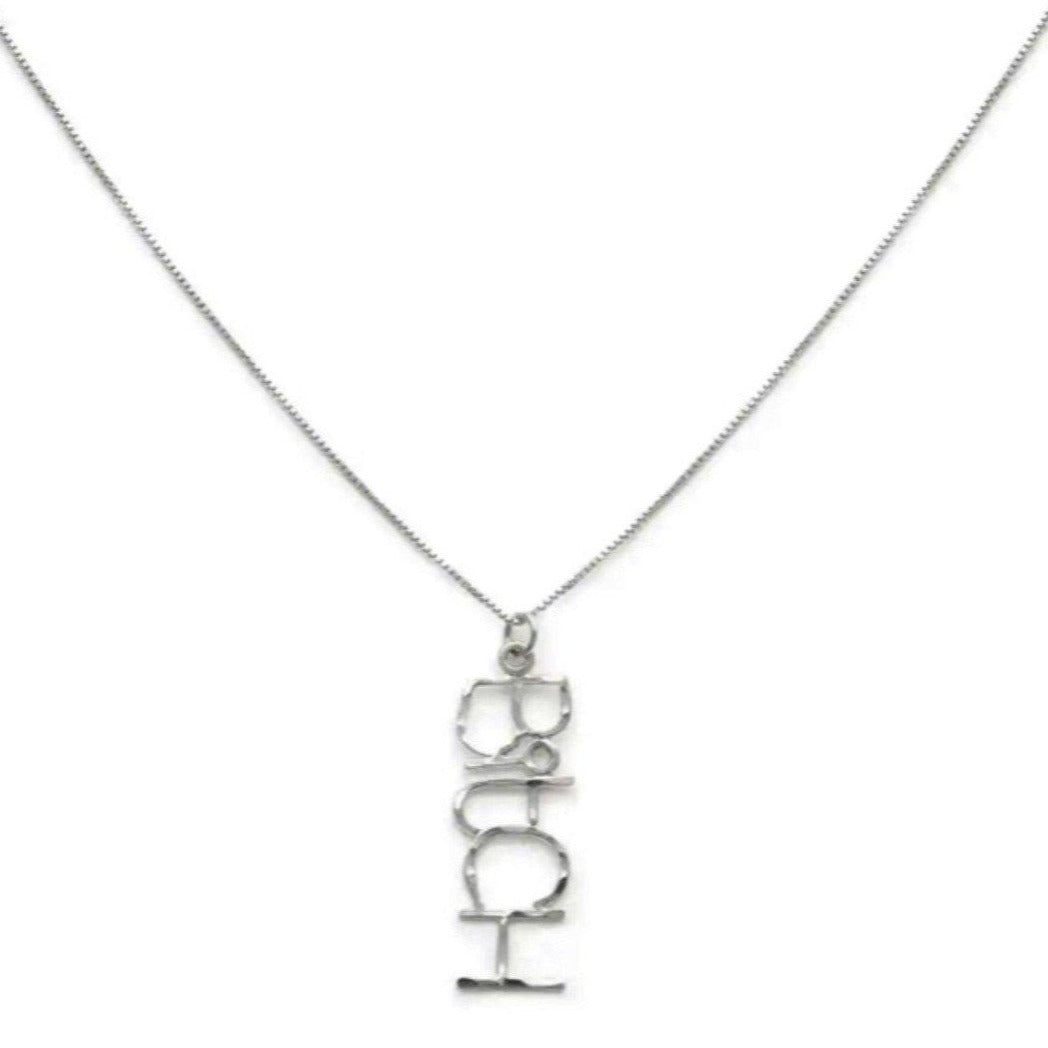 Handmade Sterling Silver ‘BITCH’ Necklace - Camille Bryanne