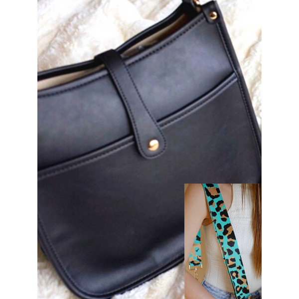 Black Lana Bag w/ Choice of Crossbody Strap