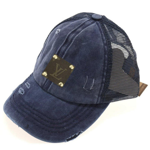 Upcycled LV Patch Baseball Hat-Gray – LuBella's