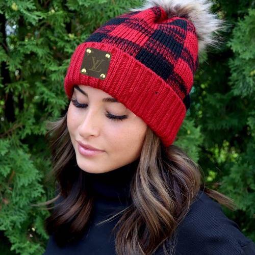 Upcycled Buffalo Plaid Beanies - Camille Bryanne