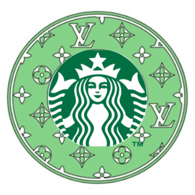 Rose Gold LV Inspired Starbucks Cup