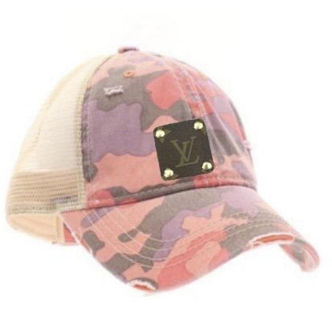 LV Up-Cycled Camo Cap