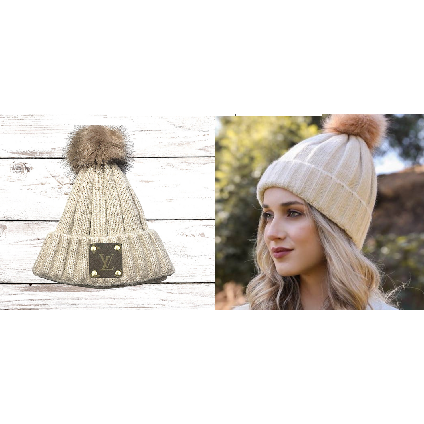 Ribbed Soft Knit LV Beanies - Camille Bryanne