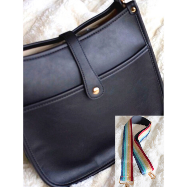 Black Lana Bag w/ Choice of Crossbody Strap