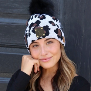 Upcycled Leopard & Camo Beanies - Camille Bryanne