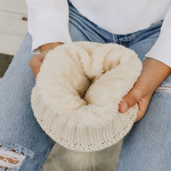 Upcycled Knit Beanies with Faux Fur Lining - Camille Bryanne