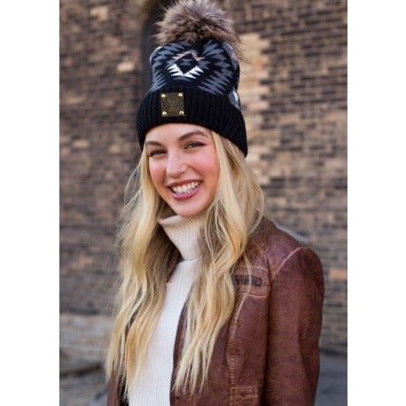 Beanie with LV patch and antique hardware – Patches Of Upcycling