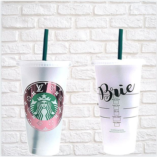 Louis Vuitton Inspired Cold Cup - Camille Bryanne