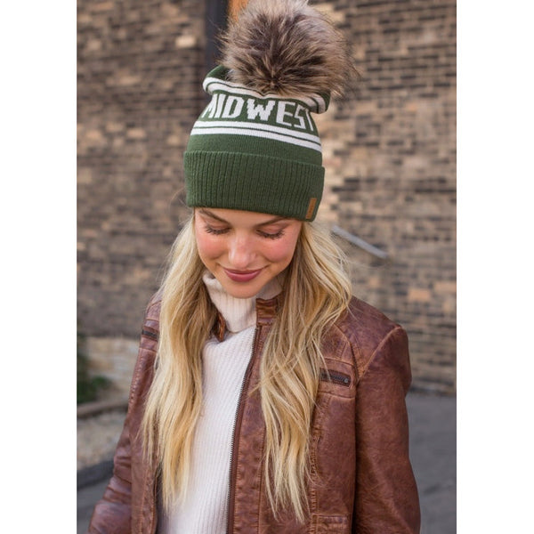 Midwest Beanie- Olive Green