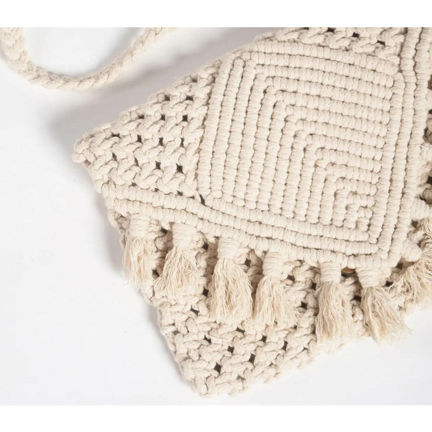 Hannah Handmade Macrame Crossbody Bag