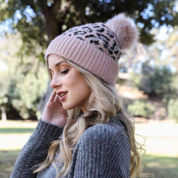 Upcycled Soft Leopard Beanies - Camille Bryanne