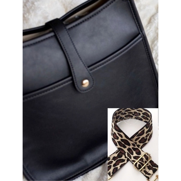 Black Lana Bag w/ Choice of Crossbody Strap